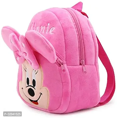 Elegant Pink Velvet Soft Plus School Backpacks For Kids-thumb2