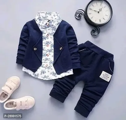 Stylish Fancy Cotton Top With Bottom Wear Clothing Set For Kids-thumb0