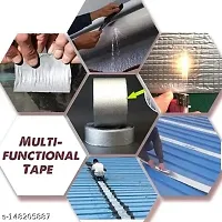 Leakage Repair Waterproof Tape for Pipe Leakage Roof Water Leakage Solution Aluminium Foil Tape Waterproof Adhesive Tape Sealing Butyl Rubber Tape for Leakage (2ince*2.5Miter)-thumb3