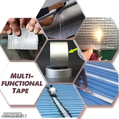 Leakage Repair Waterproof Tape for Pipe Leakage Roof Water Leakage Solution Aluminium Foil Tape Waterproof Adhesive Tape Sealing Butyl Rubber Tape for Leakage (2ince*2.5Miter)-thumb4