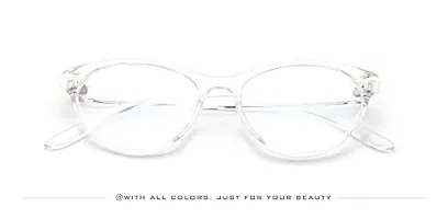 lensadda Blue Ray Blocker Full Rim Cat Eye Women's Glasses (Transparent)-thumb1