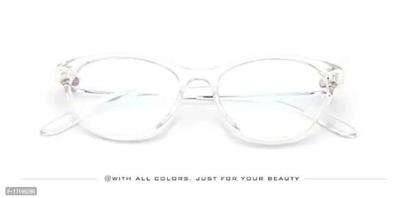lensadda Blue Ray Blocker Full Rim Cat Eye Women's Glasses (Transparent)-thumb2