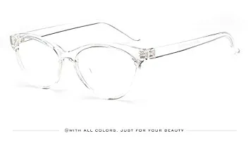 lensadda Blue Ray Blocker Full Rim Cat Eye Women's Glasses (Transparent)-thumb4