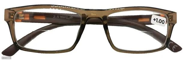 Lensadda Premium Brown Reading Glasses | Anti Glare Protection with dioptre (+1.00 to +3.00) (+1.25 dioptre)