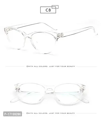lensadda Blue Ray Blocker Full Rim Cat Eye Women's Glasses (Transparent)-thumb4