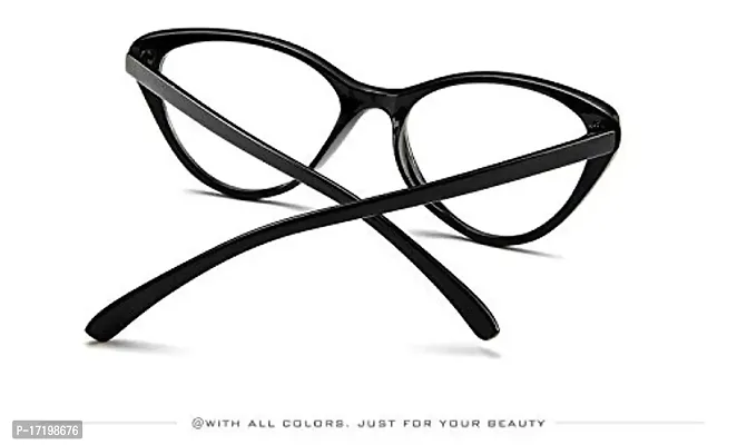 Blue Ray Blocker Anti Blue Rays Full RIM Cat Eye Glasses For Women And Girls (Black)-thumb3