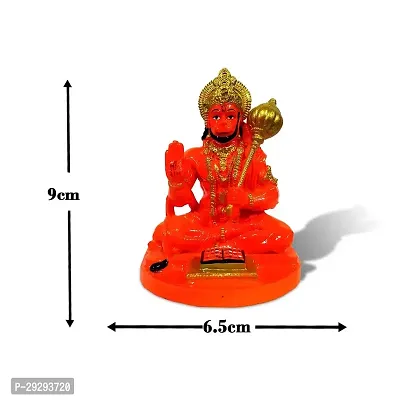 Airtick Polyresin Sitting Bajrangbali Hanuman Blessing/ashirwad/reading Posture Car Dashboard-thumb4