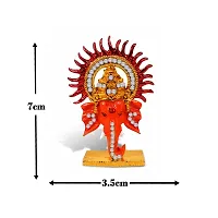 Airtick Lord Sun Ganesha | Ganpati | Vighanharta Face Idol (St-1217) Multicolor Metal God Stand Statue for Home/ Mandir/office Table Decor /Car Dashboard Murti Showpiece-thumb1