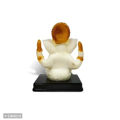 Airtick Sitting Vighnaharta/ganpati/bappa Idol( Mukut Ganesha /Model No-2027) Multicolor Unbreakable Radium God Stand for Home Decor/car Dashboard/mandir Pooja Murti/temple Puja/office Table Showpiece-thumb4