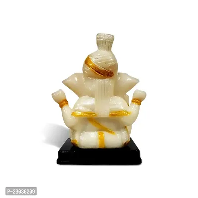 Airtick Sitting Vighnaharta/ganpati/bappa Idol( Ganesh Pagadi /Model No-2164) Multicolor Unbreakable Radium God Stand for Home Decor/car Dashboard/mandir Pooja Murti/temple Puja/office Table Showpiece-thumb4