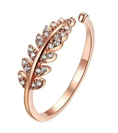 Dazzling Stainless Steel Artificial Stone Ring For Women