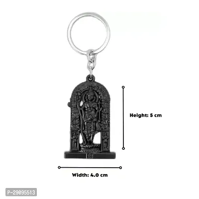 MDF Cutout Ram Lalla Wooden Sticker With Metal Ram Lalla Keychain-thumb2