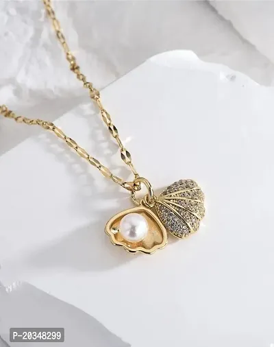 Airtick Golden Valentine's Day Special I Love You Romantic Engraved/Studded Crystal AD Diamond/Nug Stone Beads Locket Pendant Charm Necklace With Clavicle Chain For Girl's And Women's