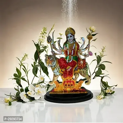 Airtick Mdf Cutout Durga Shakti/shera Wali Mata 2d Wooden Sticker Statue God Stand-thumb0