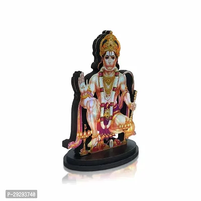 Airtick Mdf Cutout Sitting Ashirwad Face Hanuman/bajrang Bali Wooden Sticker Statue Car-thumb4