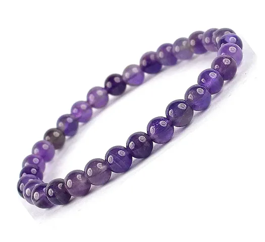 De-Ultimate (Adjustable Size) Plain 8mm Moti Pearl Bead Feng-Shui Healing Crystal Gem Stone Wrist Band Elastic Bracelet For Men's Women's