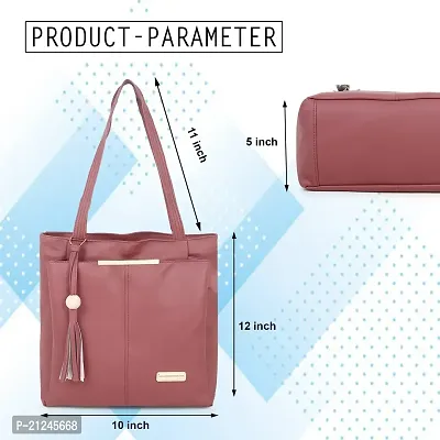 DaisyStar Women Fashion Handbags Tote Purses Stylish Ladies Women And Girls Handbag for Office Bag Ladies Travel Shoulder Bag Tote for College Girls Light Maroon_Handbag_39-thumb4