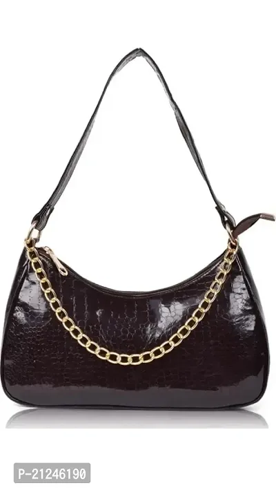 DaisyStar Women Fashion Croco Shoulder Bags - Hand Bags for women (Black)
