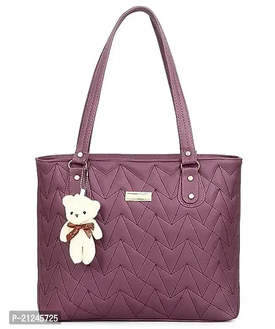 Daisystar Women Fashion Handbags Tote Purses Stylish Ladies Women and Girls Handbag for Office Bag Ladies Travel Shoulder Bag Tote for College Girls Brown_Handbag_87 (maroon)-thumb0