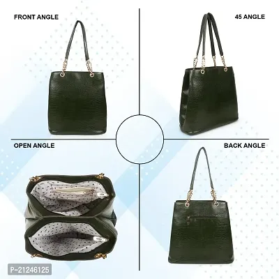 DaisyStar Women Fashion Handbags Tote Purses Stylish Ladies Women And Girls Handbag for Office Bag Ladies Travel Shoulder Bag Tote for College Girls Rangoon Green_Handbag_47-thumb4