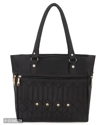 DaisyStar Women Fashion Handbags Tote Purses Stylish Ladies Women and Girls Handbag for Office Bag Ladies Travel Shoulder Bag Tote for College Girls Black_Handbag_08