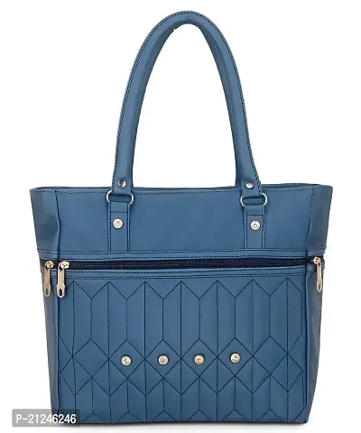DaisyStar Women Fashion Handbags Tote Purses Stylish Ladies Women And Girls Handbag for Office Bag Ladies Travel Shoulder Bag Tote for College Girls Metallic Blue_Handbag_09