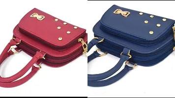 DaisyStar Women Handbag - Combo of 2 (Red  Blue)-thumb2