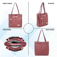 DaisyStar Women Fashion Handbags Tote Purses Stylish Ladies Women And Girls Handbag for Office Bag Ladies Travel Shoulder Bag Tote for College Girls Light Maroon_Handbag_39-thumb2