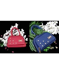 DaisyStar Women Handbag - Combo of 2 (Red  Blue)-thumb1