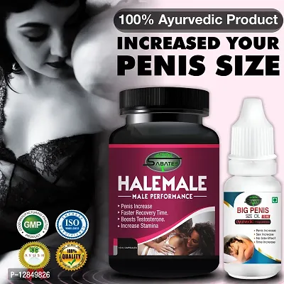 Essential Halemale  Big Penis Capsule With Sex Power Oil For Ling Booster Provides Sex Satisfaction Powerfull Men Formula For Energy-thumb0