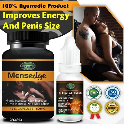 Essential Mensedge  Wellness Capsule With Sex Power Oil For Ling Booster Long Time Sex Power Powerfull Men Formula Double Power-thumb0