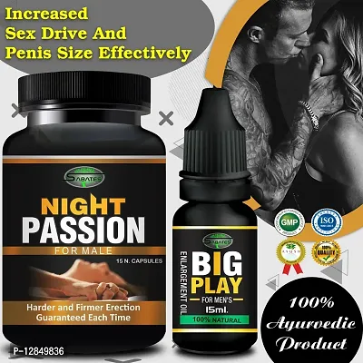 Essential Night Passion  Big Play Capsule With Sex Power Oil For Ling Booster Provides Sex Satisfaction Powerfull Men Formula For Energy-thumb0