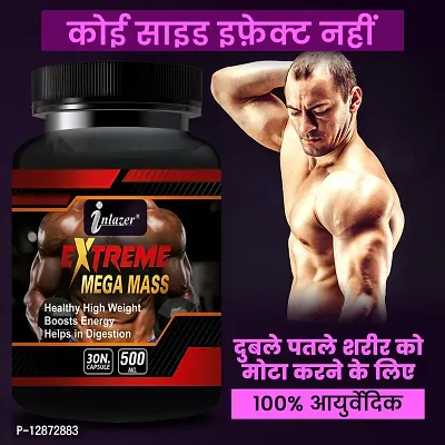 Essential Mega Mass Capsule Protein Supplement Weight Gainer Supplement For Men Weight Gain Capsule - Build Muscles Protein Supplement (Fast Results)-thumb0