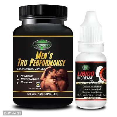 Essential Truperformance  Libido Capsule With Sex Power Oil For Ling Booster Longer Harder Orgasm Size Powerfull Men Formula More Power-thumb2