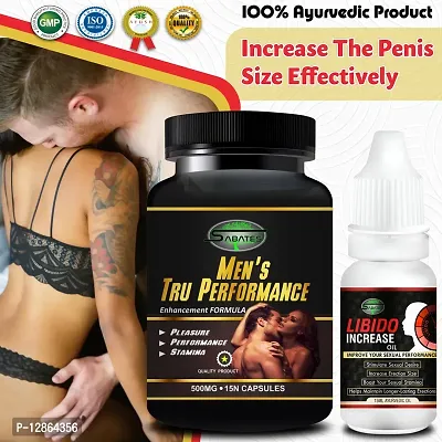 Essential Truperformance  Libido Capsule With Sex Power Oil For Ling Booster Longer Bigger Size Powerfull Men Formula More Stamina-thumb0