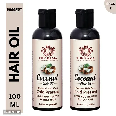 200ml the rama coconut hair oil natural hair care cold pressed gives you healthy  silky hair-thumb0