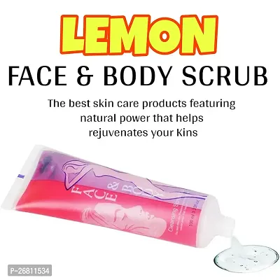 lemon Face and Body Cleansing Scrub Gel (200 ml)-thumb2