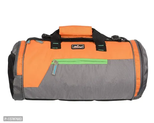 blubags polyester; leather Duffel Gym/Shoulder Bag for Men and Women with Shoe Compartment (Orange)