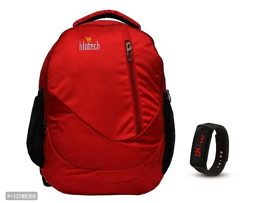 Blubags Casual Backpack Black #36 L and Led Watch