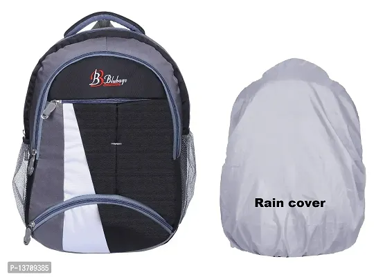 blubags Super 36 Liters Casual Backpack,College Bag, School Bag with raincover for Unisex Black