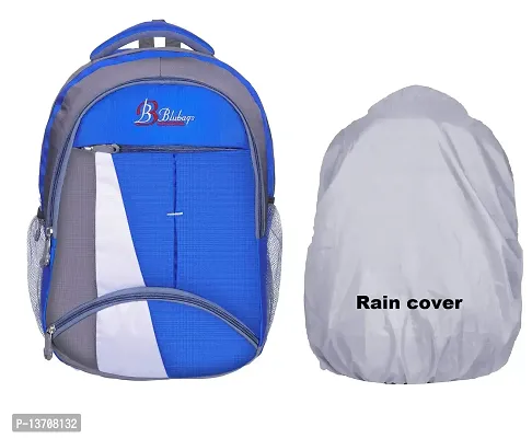 Blubags Waterproof Rain Cover School Backpack  Also for Laptop l College l Casual Bags (Blue)