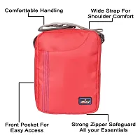 blubags Unisex Polyester sling/messenger/Side/Executive Bags for Travels, College, Business, Holiday (Red)-thumb3
