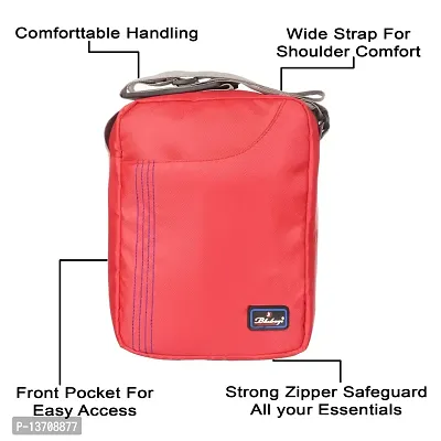blubags Unisex Polyester sling/messenger/Side/Executive Bags for Travels, College, Business, Holiday (Red)-thumb4