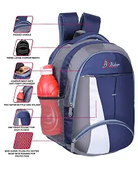 Blubags Waterproof Rain Cover School Backpack  Also for Laptop l College l Casual Bags (Navy Blue)-thumb2