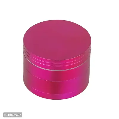 Metier 50mm Metal Herb Storage Grinder/Crusher with Honey Dust Filter -4 Parts (Pink)