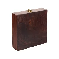 METIER? Wooden Decorative Masala Dabba Kitchen Spice Box (Brown)-thumb4