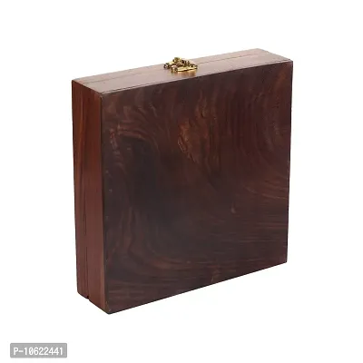 METIER? Wooden Decorative Masala Dabba Kitchen Spice Box (Brown)-thumb5