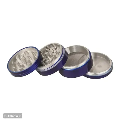 Metier 50mm Metal Herb Storage Grinder/Crusher with Honey Dust Filter -4 Parts (Blue)-thumb3