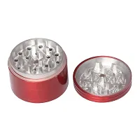 Metier 50mm Metal Herb Storage Grinder/Crusher with Honey Dust Filter -4 Parts (Red)-thumb1