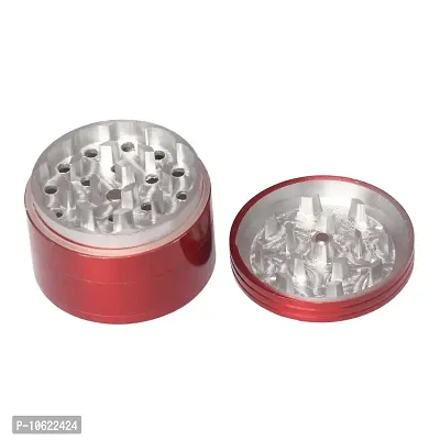 Metier 50mm Metal Herb Storage Grinder/Crusher with Honey Dust Filter -4 Parts (Red)-thumb2